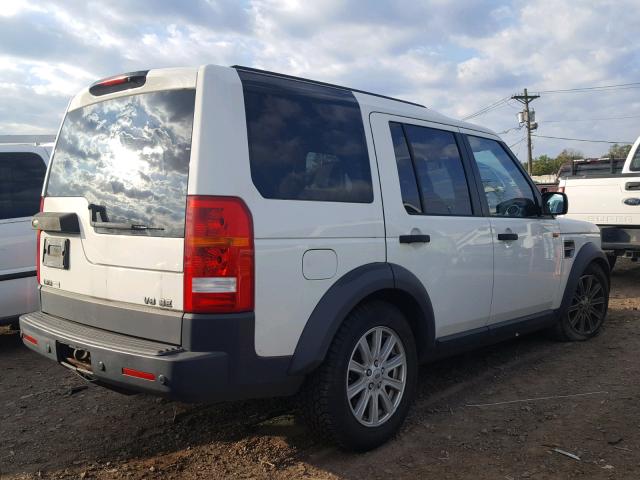 SALAE25408A444636 - 2008 LAND ROVER LR3 SE WHITE photo 4