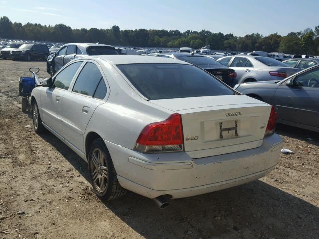 YV1RS592382690730 - 2008 VOLVO S60 2.5T WHITE photo 3