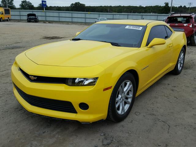 2G1FA1E38F9150087 - 2015 CHEVROLET CAMARO LS YELLOW photo 2