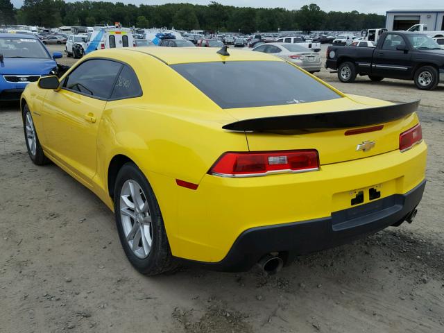 2G1FA1E38F9150087 - 2015 CHEVROLET CAMARO LS YELLOW photo 3