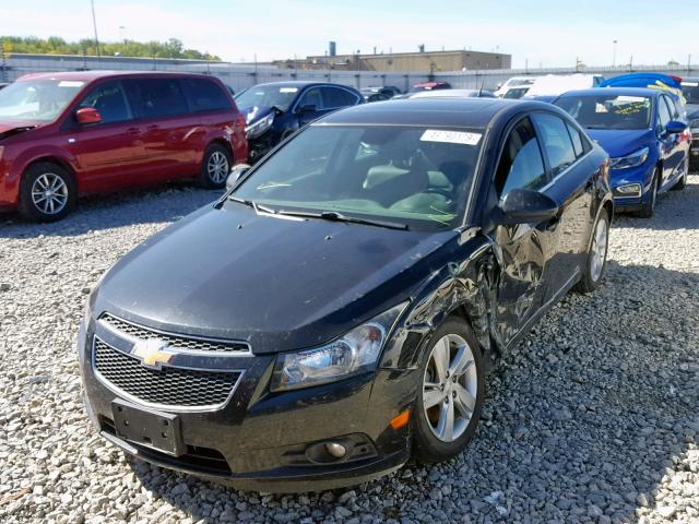 1G1P75SZ4E7100192 - 2014 CHEVROLET CRUZE BLACK photo 2