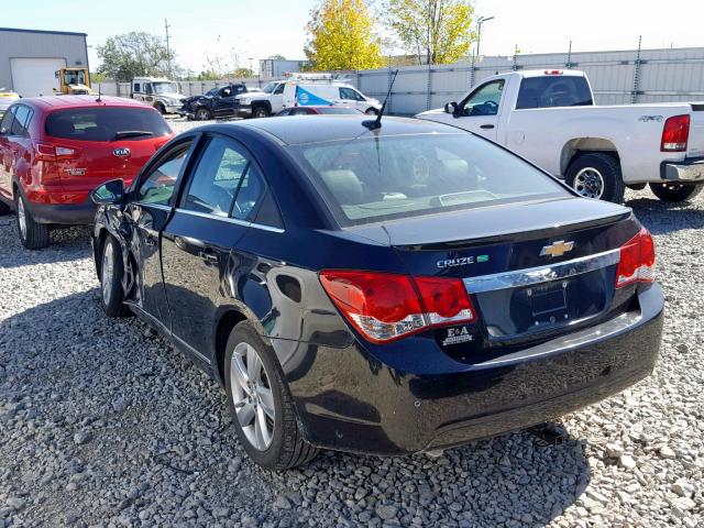 1G1P75SZ4E7100192 - 2014 CHEVROLET CRUZE BLACK photo 3