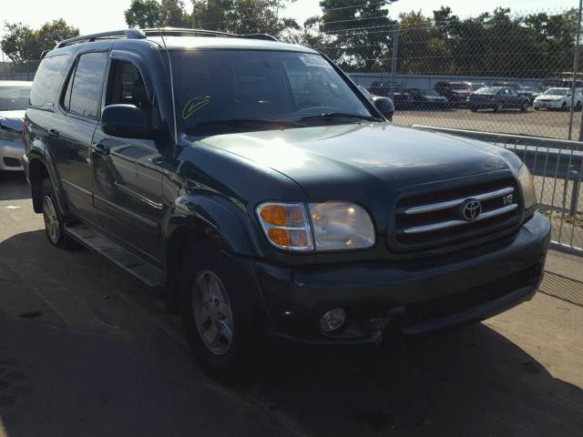 5TDBT48A82S129270 - 2002 TOYOTA SEQUOIA LI GREEN photo 1