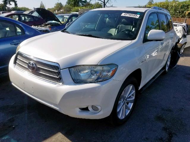 JTEEW44A092032183 - 2009 TOYOTA HIGHLANDER WHITE photo 2