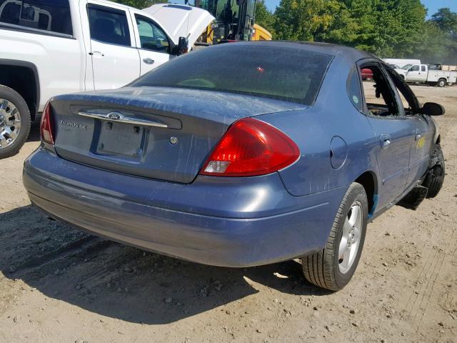 1FAFP55S3YG179141 - 2000 FORD TAURUS SES BLUE photo 4