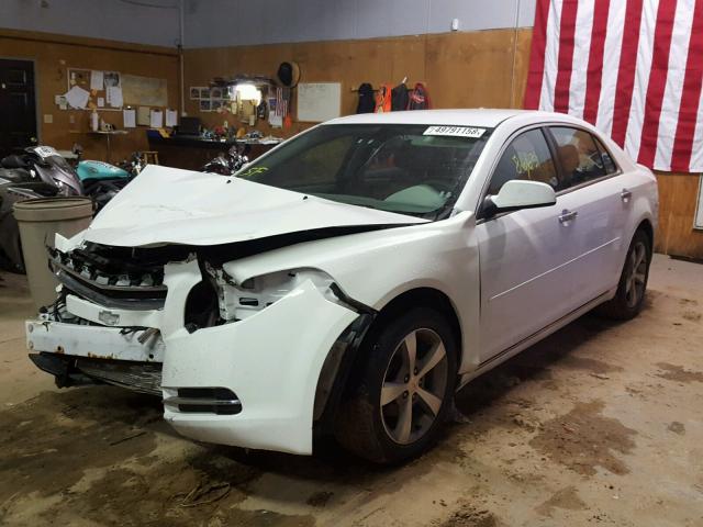 1G1ZC5E01CF125703 - 2012 CHEVROLET MALIBU 1LT WHITE photo 2