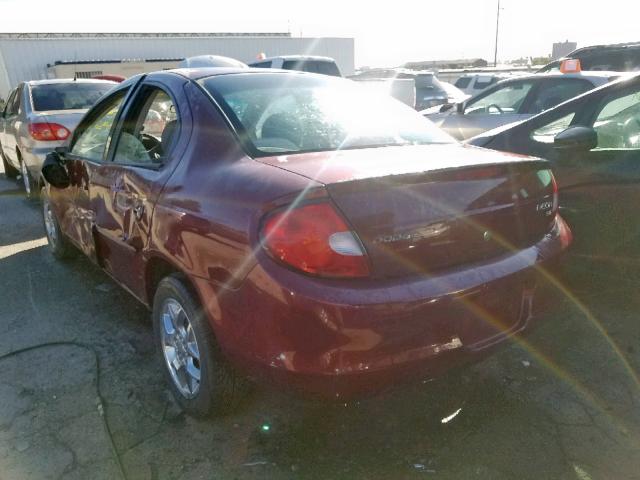 1B3ES46C52D511709 - 2002 DODGE NEON SE PURPLE photo 3