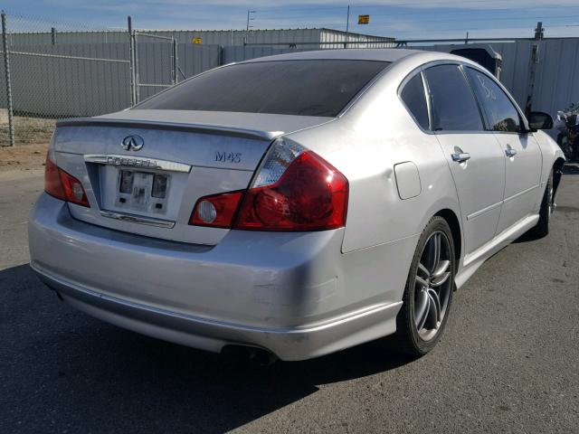 JNKBY01E96M206266 - 2006 INFINITI M45 BASE SILVER photo 4