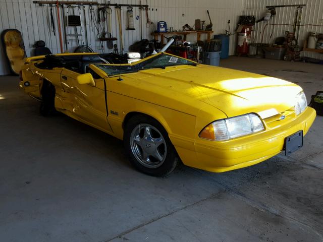 1FACP44E0PF161449 - 1993 FORD MUSTANG LX YELLOW photo 1