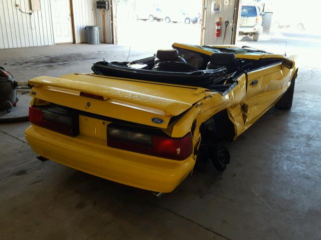 1FACP44E0PF161449 - 1993 FORD MUSTANG LX YELLOW photo 4