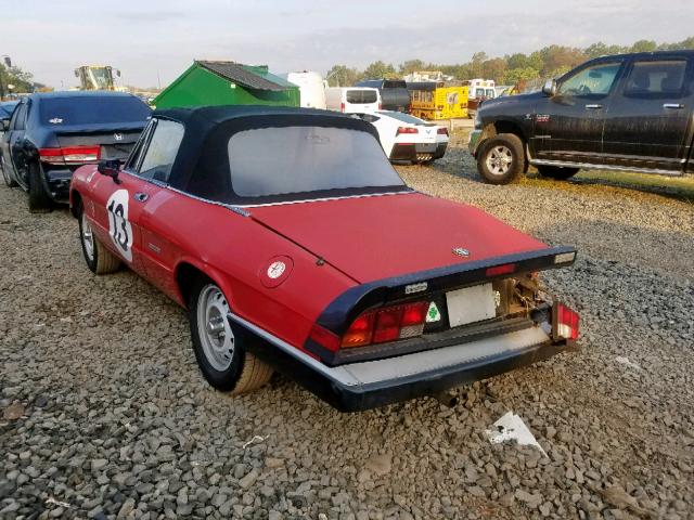 ZARBA5643H1045085 - 1987 ALFA ROMEO SPIDER GRA RED photo 3