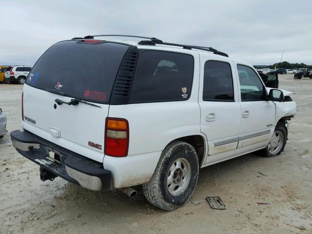 1GKEC13Z72R279608 - 2002 GMC YUKON WHITE photo 4