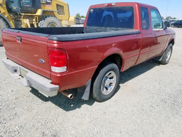 1FTYR14V6YTA32384 - 2000 FORD RANGER SUP RED photo 4