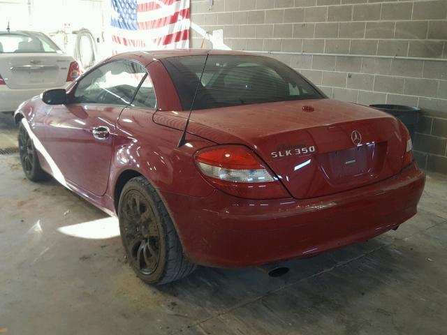 WDBWK56F16F122190 - 2006 MERCEDES-BENZ SLK 350 RED photo 3