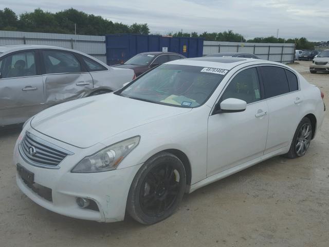 JN1CV6AP8CM625047 - 2012 INFINITI G37 BASE WHITE photo 2