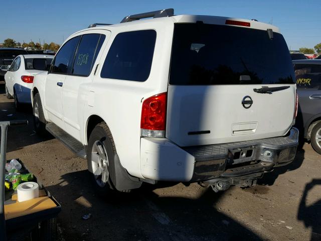 5N1AA08A24N743732 - 2004 NISSAN ARMADA SE WHITE photo 3