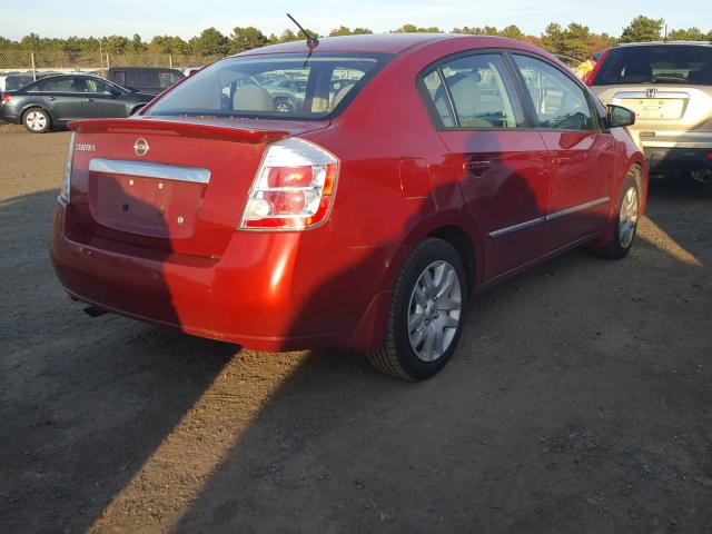 3N1AB6AP7CL736764 - 2012 NISSAN SENTRA 2.0 RED photo 4