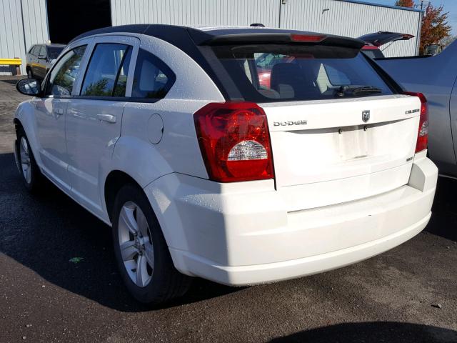 1B3CB4HAXAD533657 - 2010 DODGE CALIBER SX WHITE photo 3