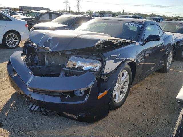 2G1FB1E36F9147380 - 2015 CHEVROLET CAMARO LS BLUE photo 2