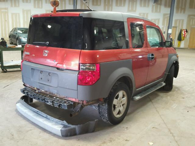 5J6YH28544L003800 - 2004 HONDA ELEMENT EX ORANGE photo 4