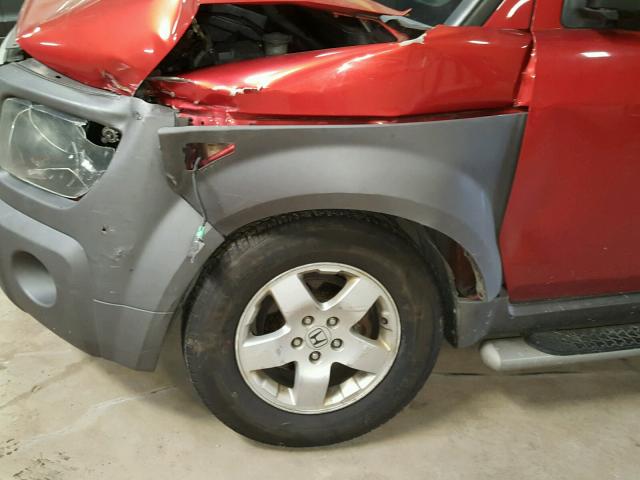 5J6YH28544L003800 - 2004 HONDA ELEMENT EX ORANGE photo 9