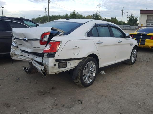 1FAHP2FW8AG144965 - 2010 FORD TAURUS LIM WHITE photo 4