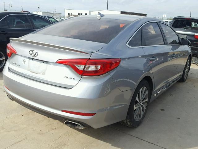 5NPE34AF4FH032906 - 2015 HYUNDAI SONATA SPO GRAY photo 4