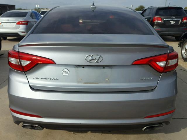 5NPE34AF4FH032906 - 2015 HYUNDAI SONATA SPO GRAY photo 9