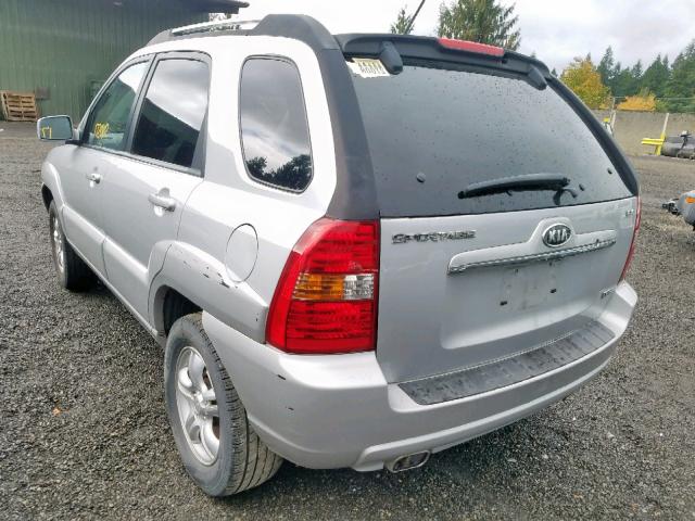 KNDJF723777304947 - 2007 KIA SPORTAGE E SILVER photo 3