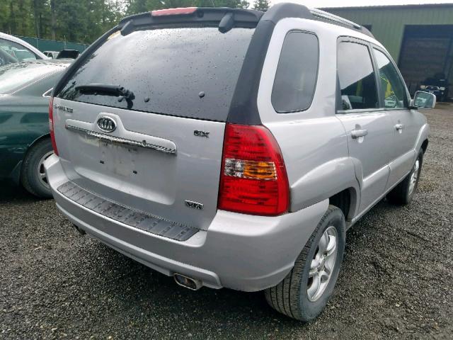 KNDJF723777304947 - 2007 KIA SPORTAGE E SILVER photo 4