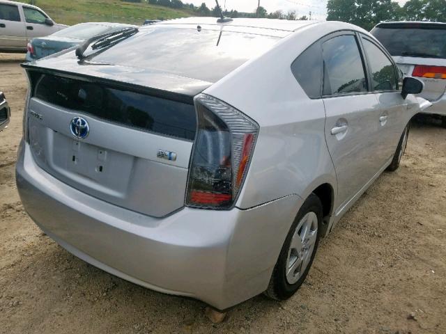 JTDKN3DU7A0035659 - 2010 TOYOTA PRIUS SILVER photo 4