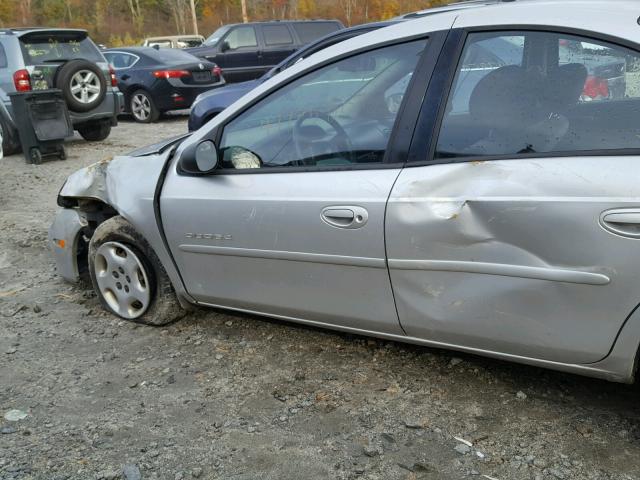 1B3ES46C51D183626 - 2001 DODGE NEON SE SILVER photo 9