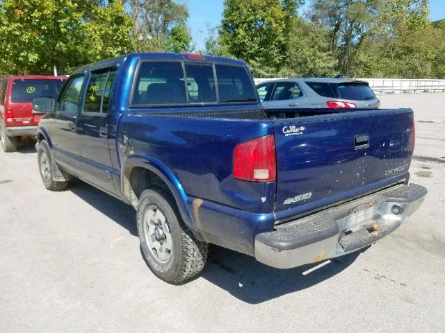 1GCDT13WX1K261379 - 2001 CHEVROLET S TRUCK S1 BLUE photo 3