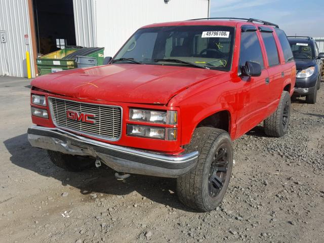 1GKEK13K2SJ760144 - 1995 GMC YUKON RED photo 2