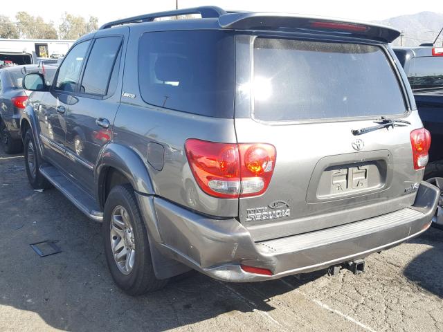 5TDZT38A85S239958 - 2005 TOYOTA SEQUOIA LI GRAY photo 3