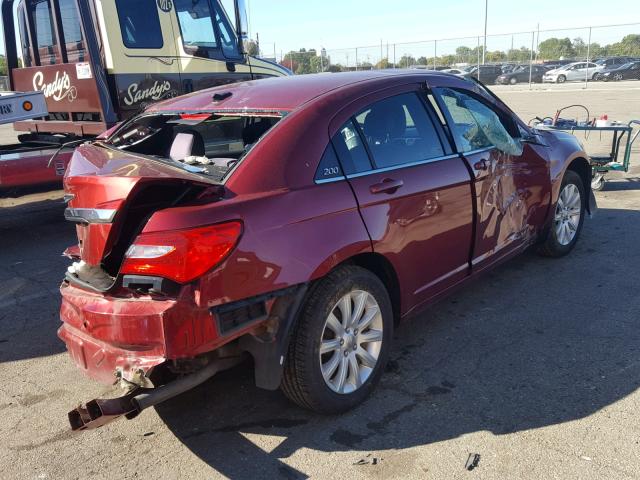 1C3CCBBB5CN189867 - 2012 CHRYSLER 200 TOURIN RED photo 4