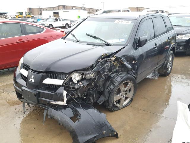 JA4LZ41F76U053772 - 2006 MITSUBISHI OUTLANDER BLACK photo 2