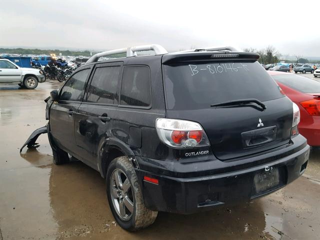 JA4LZ41F76U053772 - 2006 MITSUBISHI OUTLANDER BLACK photo 3