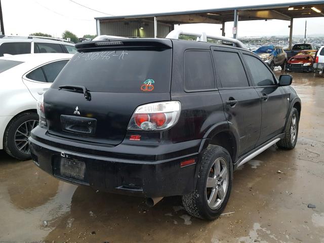 JA4LZ41F76U053772 - 2006 MITSUBISHI OUTLANDER BLACK photo 4