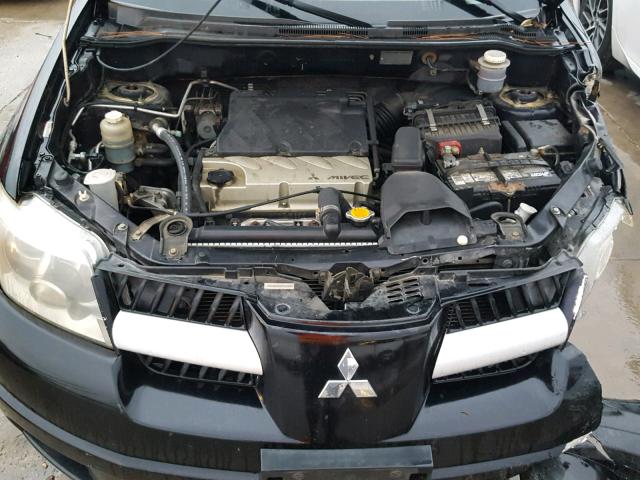 JA4LZ41F76U053772 - 2006 MITSUBISHI OUTLANDER BLACK photo 7