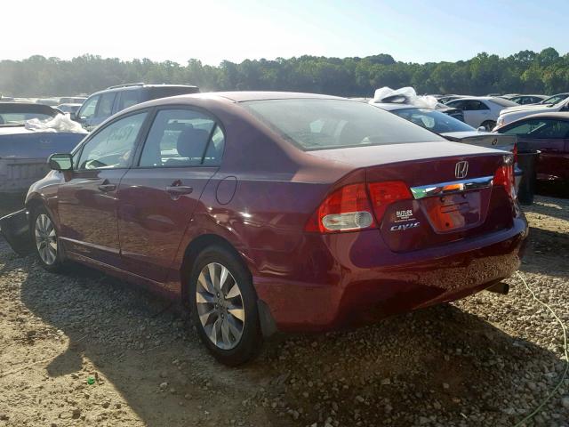 19XFA1F8XBE026481 - 2011 HONDA CIVIC EX BURGUNDY photo 3