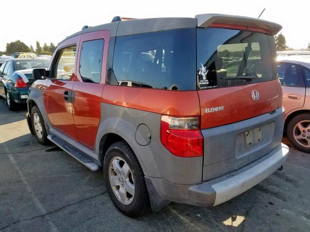 5J6YH286X5L004086 - 2005 HONDA ELEMENT EX ORANGE photo 3