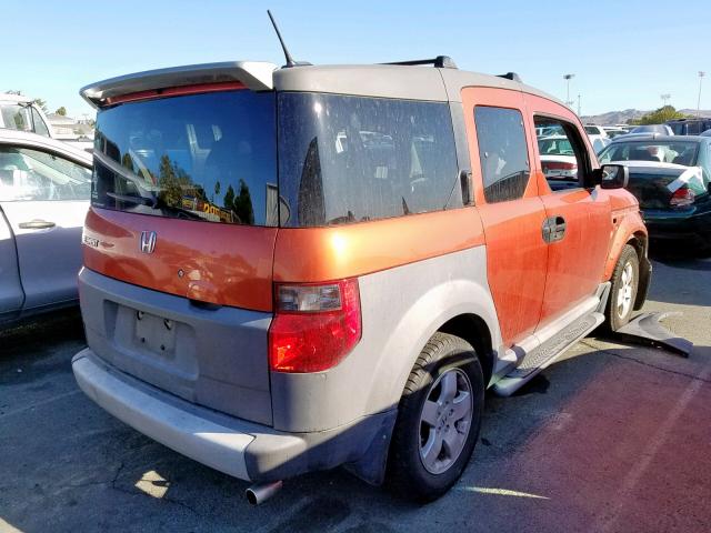 5J6YH286X5L004086 - 2005 HONDA ELEMENT EX ORANGE photo 4