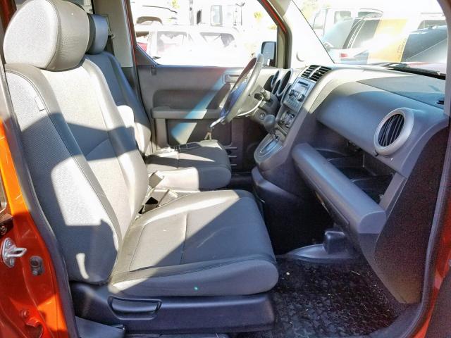 5J6YH286X5L004086 - 2005 HONDA ELEMENT EX ORANGE photo 5