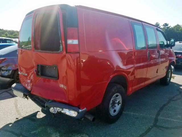 1GTGG25V851166178 - 2005 GMC SAVANA G25 RED photo 4