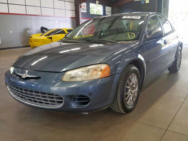 1C3EL46R92N155389 - 2002 CHRYSLER SEBRING LX BLUE photo 2