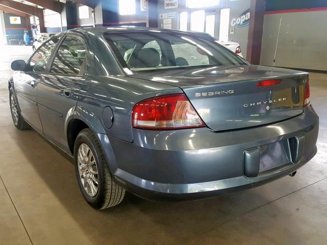 1C3EL46R92N155389 - 2002 CHRYSLER SEBRING LX BLUE photo 3