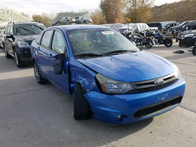 1FAHP3GN1AW209348 - 2010 FORD FOCUS SES BLUE photo 1