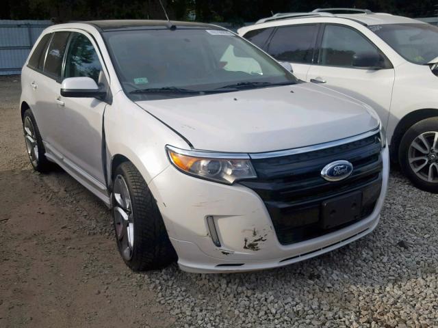 2FMDK4AK7EBA77324 - 2014 FORD EDGE SPORT WHITE photo 1