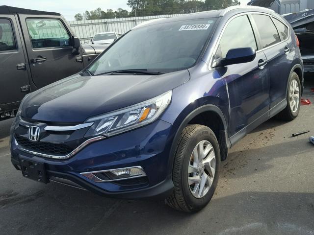 2HKRM4H71GH635827 - 2016 HONDA CR-V EXL BLUE photo 2